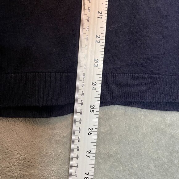 Talbots Women Colorful Clip Dot 3/4 Sleeve Lightweight Cardigan Sweater 1X Navy - Picture 7 of 9